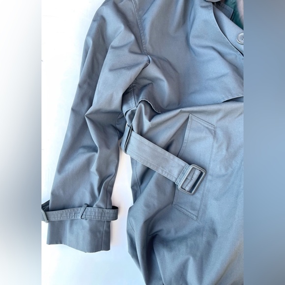 CLASSIC 90s Vintage Neutral Grey Men’s Wear Oversized Trench‎ Coat - Picture 8 of 16